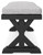 Beachcroft - Bench With Cushion - Black / Light Gray