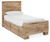 Hyanna - Twin Panel Bed With 1 Side Storage - Tan