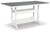 Transville - RECT COUNTER TABLE W/Umb OPT - Gray / White