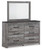 Bronyan - Dresser And Mirror - Dark Gray