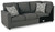 Edenfield - LAF Sofa w/Corner Wedge - Charcoal