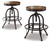 Valebeck - Swivel Barstool (Set of 2) - Brown / Black