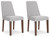Lyncott - Dining Uph Side Chair (Set of 2) - Light Gray / Brown
