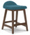 Lyncott - Upholstered Barstool (Set of 2) - Blue / Brown