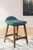 Lyncott - Upholstered Barstool (Set of 2) - Blue / Brown