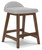 Lyncott - Upholstered Barstool (Set of 2) - Light Gray / Brown