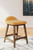 Lyncott - Upholstered Barstool (Set of 2) - Mustard / Brown