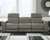 Correze - Power Sofa 3 Pc Sectional - Gray
