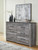 Bronyan - King Panel Bed - 5 Pc. - Dresser, Mirror, Chest, King Bed - Dark Gray