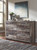 Derekson - Queen Panel Bed With 4 Storage Drawers - 8 Pc. - Dresser, Mirror, Chest, Queen Bed - Multi Gray