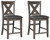 Caitbrook - Upholstered Barstool (Set of 2) - Gray