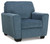 Cashton - 2 Pc. - Chair, Ottoman - Blue