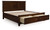 Danabrin - King Panel Storage Bed - Brown