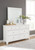 Fortman - 5 Pc. - Dresser, Mirror, California King Panel Bed - White