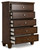 Danabrin - 8 Pc. - Dresser, Mirror, King Panel Bed, 2 Nightstands - Brown