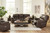 Leesworth - 3 Pc. - Power Reclining Sofa,  Loveseat, Rocker Recliner - Dark Brown