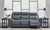 Mindanao - Power Reclining Sofa With Adj Headrest - Steel