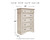Realyn - Five Drawer Chest - White / Brown / Beige
