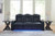 Fyne-Dyme - Power Reclining Sofa With Adj Headrest - Sapphire