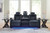 Fyne-Dyme - Power Reclining Sofa With Adj Headrest - Sapphire