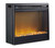 Entertainment Accessories - Fireplace Insert Glass/Stone - Black