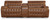 Temmpton - 3-Piece Power Reclining Sectional Loveseat With Console - Chocolate