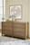 Cabalynn - 5 Pc. - Dresser, Mirror, Chest, Queen Upholstered Bed - Light Brown