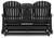 Hyland Wave - Glider Loveseat - Black