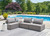 Bree Zee - 4-Piece Outdoor Sectional - Brown