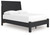 Danziar - Full Panel Bed With Low Footboard - Black