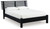 Danziar - Queen Slat Panel Bed With Low Footboard - Black
