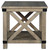 Aldwin - Rectangular End Table - Crossbuck Styling - Gray