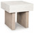 Jorlaina - Square End Table With Faux Cement Top - Light Grayish Brown