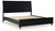 Danziar - 8 Pc. - Dresser, Mirror, King Panel Bed, 2 Nightstands - Black