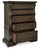 Maylee - 6 Pc. - Dresser, Mirror, Chest, King Upholstered Bed - Dark Brown