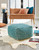 Brynnsen - Pouf - Teal / Ivory