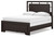 Covetown - 4 Pc. - Dresser, Mirror, Queen Panel Bed - Dark Brown