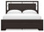 Covetown - 6 Pc. - Dresser, Mirror, California King Panel Bed, 2 Nightstands - Dark Brown