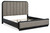 Rowanbeck - California King Upholstered Panel Bed - Gray / Black