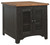 Valebeck - Rectangular End Table - Black / Brown