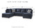 Albar Place - 2-Piece Sectional With Raf Sofa Chaise - Cobalt