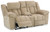 Tip-off - Power Reclining Loveseat With Console / Adj Headrest - Wheat