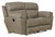 Costa - Top Grain Italian Leather Lay Flat Reclining Loveseat - Putty