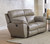 Costa - Top Grain Italian Leather Power Lay Flat Reclining Loveseat - Putty