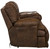 Voyager - Fabric Lay Flat Reclining Sofa With 3 Recliners And Drop Down Table - Elk