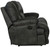 Voyager - Fabric Power Lay Flat Reclining Sofa With 3 Recliners And Drop Down Table - Slate