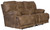 Voyager - Fabric Lay Flat Console Reclining Loveseat - Brandy