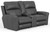 Fredda - Italian Leather Match Power Zero Gravity Reclining Console Loveseat With Power Adjustable Headrest - Anthracite