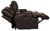 Wembley - Italian Leather Match Lay Flat Reclining Sofa - Chocolate