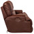 Wembley - Italian Leather Power Lay Flat Reclining Sofa With Power Adjustable Headrest & Lumbar - Walnut